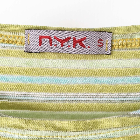 N.Y.K. Multi-Color Stripe Sleeveless Crop Top - Picture 3 of 7